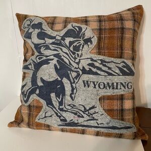 Wyoming Pillow Vintage Wool Plaid